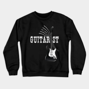 guitarist, retro Crewneck Sweatshirt